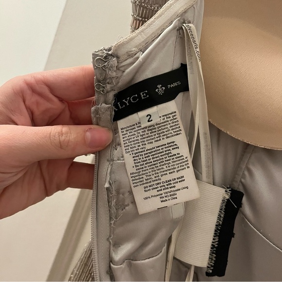 Alyce Paris Silver Fringe Mini Dress - Picture 6 of 10